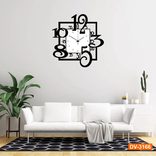 Large Digit Stylish 3D Wooden Wall Clock – Modern and Elegant Timepiece for Home Décor