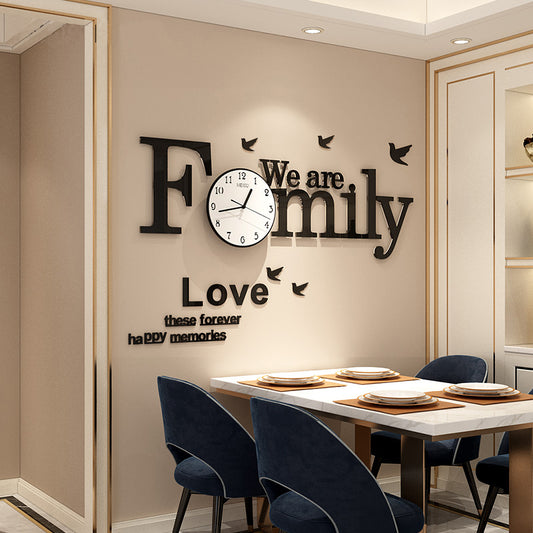 We Are Family Wooden Wall Clock