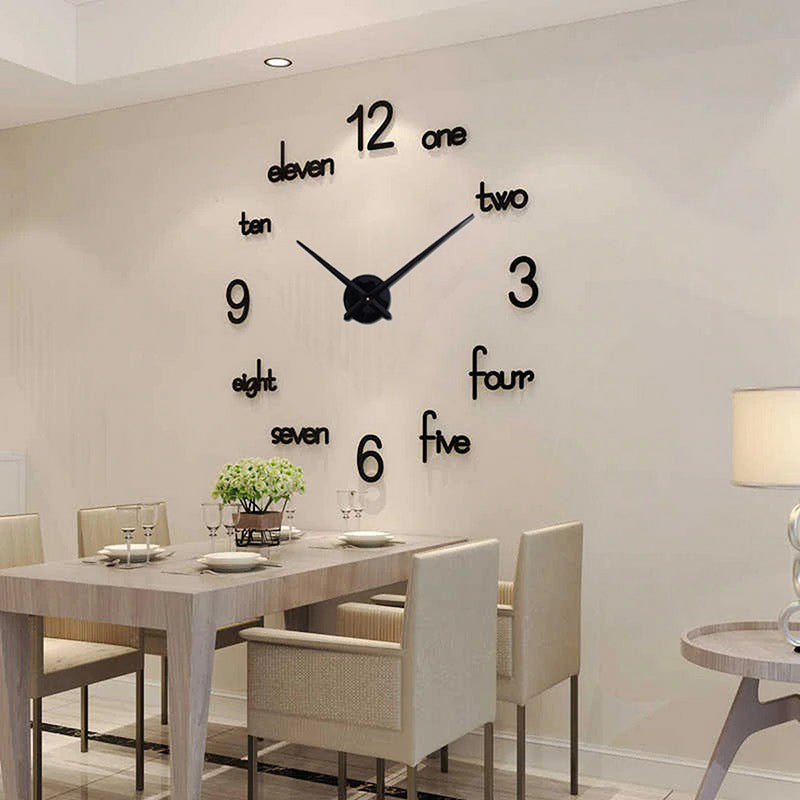 3D DIY Wooden Wall Clock for Home and office  24x24 Inches Large